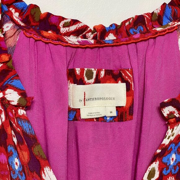 ANTHROPOLOGIE Robin Tiered Short Sleeve Mini Dress M - Picture 9 of 12